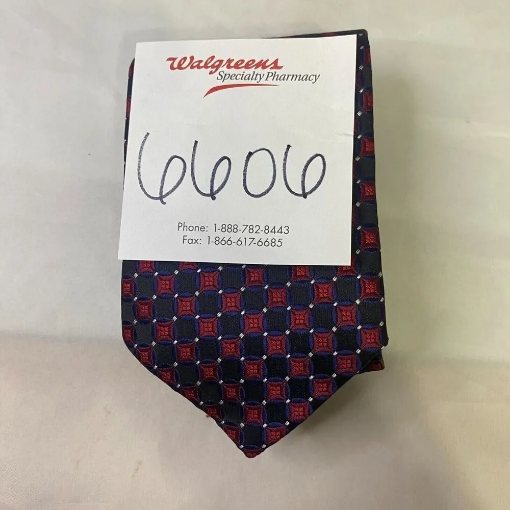 #6606 Clericci Red and Black Small Squares Mens Necktie, Tie